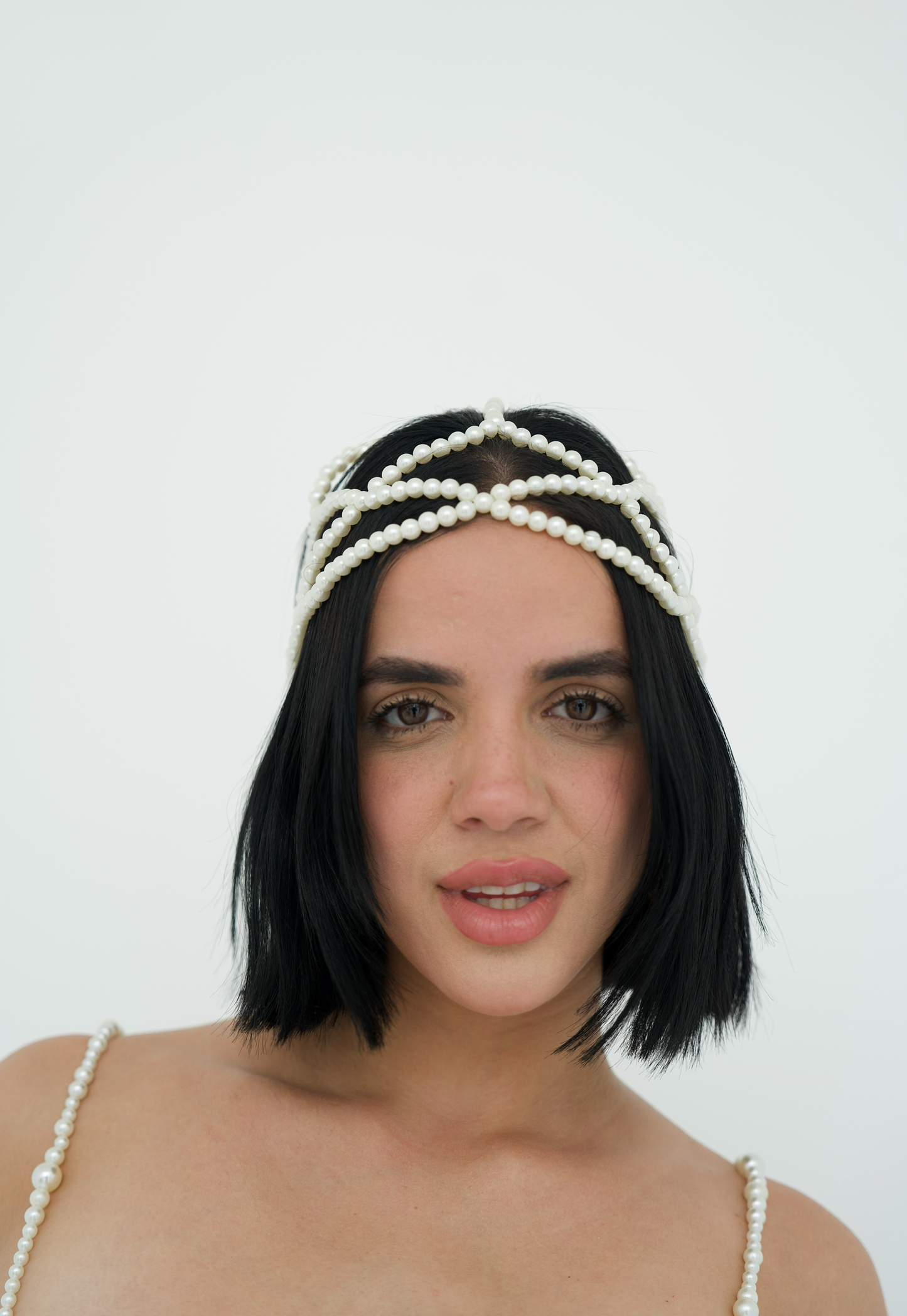 Pearl halo headpiece